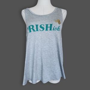 Grey Irish-ish Flowy Tank Top, Women's XS
